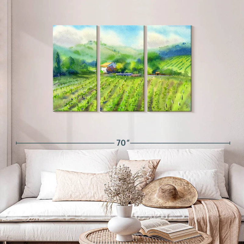 Alvord Vineyard Landscape, H 28 po x l 45 po