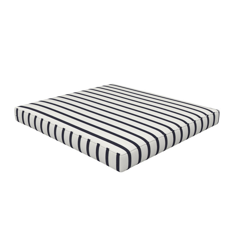 Sunbrella® Outdoor Ottoman Seat Cushion, 20" W x 22" D, Lido Indigo