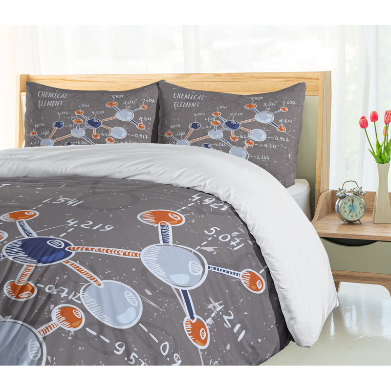 Modern & Contemporary Polyester Duvet Cover, Queen Duvet Cover + 2 Standard Shams