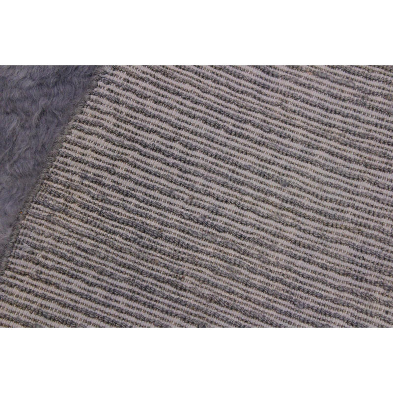 Tapis géométrique gris en laine noué à la main 8 pi x 10 pi 1 po Okanogan
