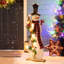 Lindia Lighted Wooden Christmas Snowman Porch Decor