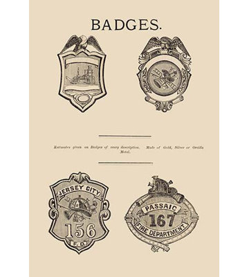 « badges », impression