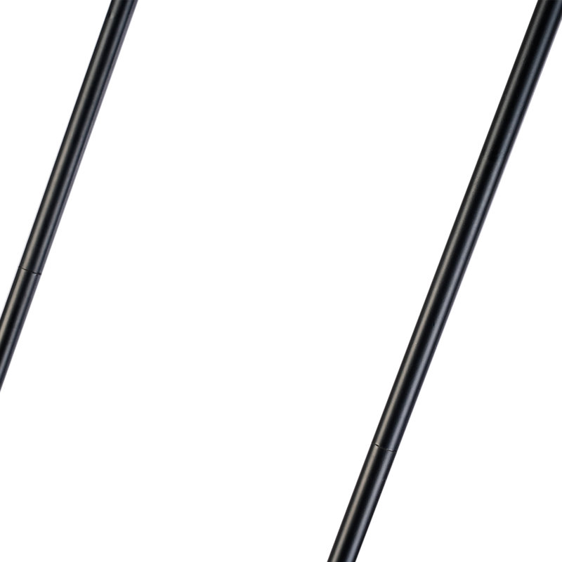 58.26" Matte Black Twin-Head Floor Lamp