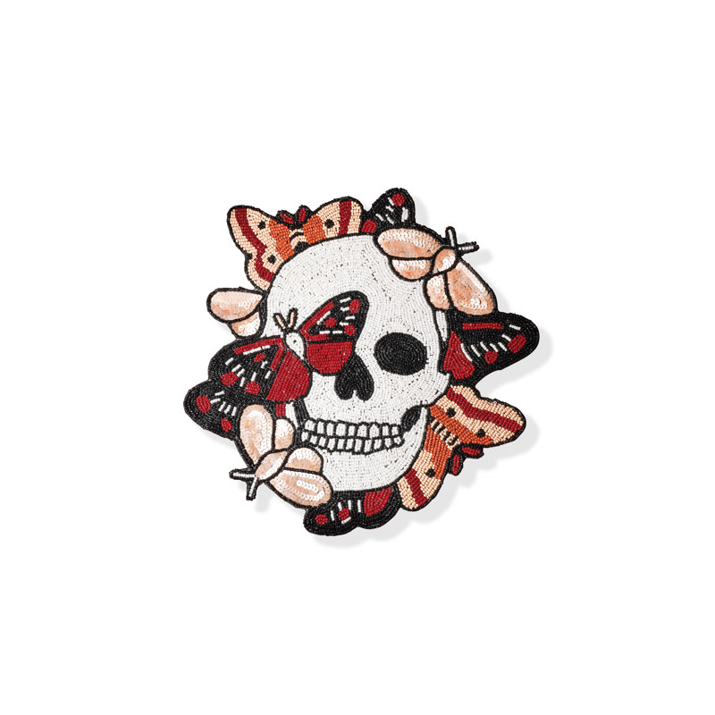 Fluttering Spirits Beaded Halloween Placemat
