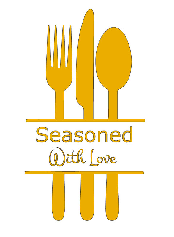 Décalcomanie murale cuisine avec amour, H 24 po x l 14 po x P 0,01 po, Jaune signalisation