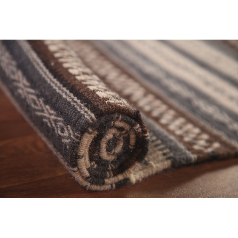 Tapis oriental rayé kilim 3 x 5