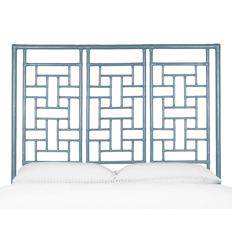 Ohana Rattan Open-Frame Headboard, Queen, Regatta Blue
