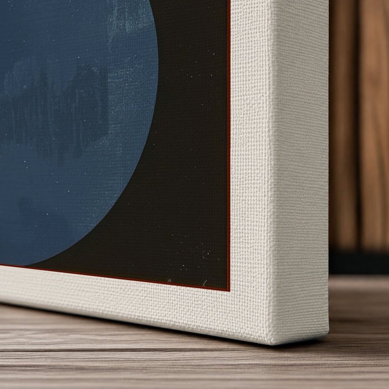 Chromatic Balance Geometric - Wrapped Canvas, 36x24 - 91.4 x 61.0 cm, Cream Border