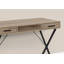 Bureau d'ordinateur, bureau personnel, ordinateur portable, installation à gauche, à droite, tiroirs de rangement, L 42 po, travail, stratifié, métal noir, contemporain, moderne-2102022177
