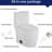 1.1/1.6 Toilet, White Ceramic, Elongated Bowl, Comfort Height, Soft Close Seat, & , T036wt Ceramic , Elongated, Comfortable,