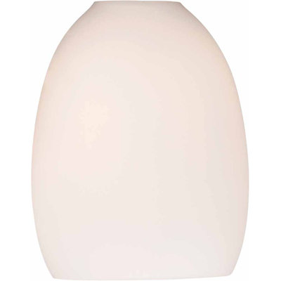 Abat-jour suspendu en verre blanc H 6,75 "x l 5,25"