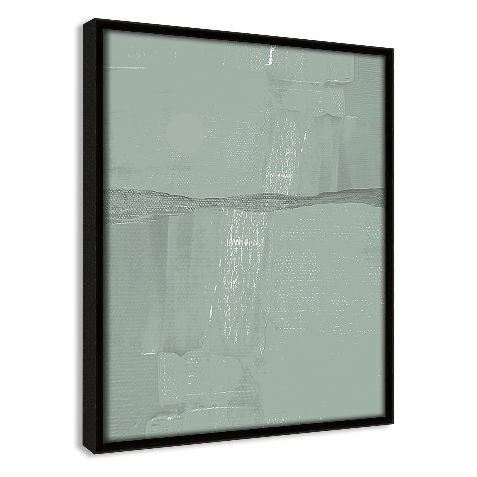 Attica "Sage Abstract" Print, 11.5" H x 9.5" W x 2" D, Espresso 