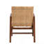 Chaise avec accoudoirs bohémien en rotin miel et bois d'acacia
