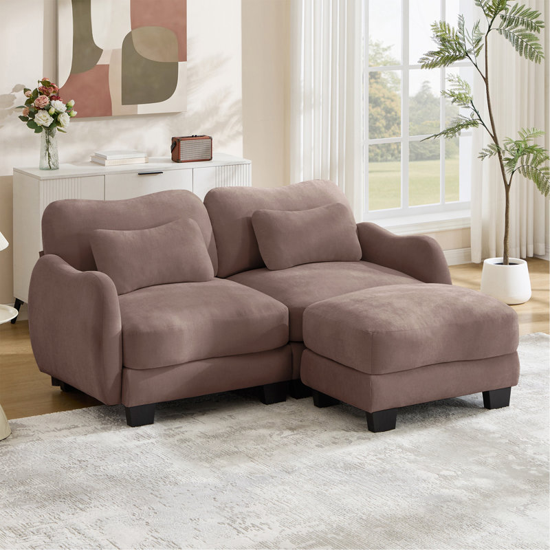 Canapé en L Chenille, Chenille brun