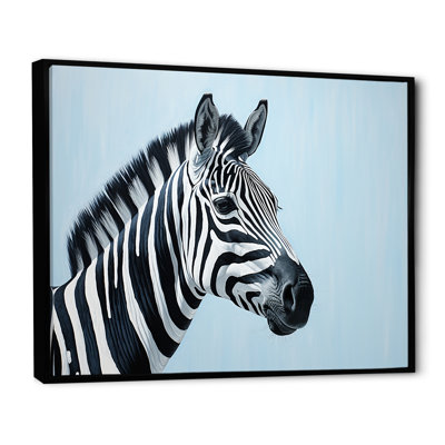 Motif zébré noir et bleu