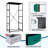 4 Drawer Dresser for Bedroom, Narrow Chest of Drawers, Wooden Top and Study Iron Frame 18"x37.5"-(WxH)