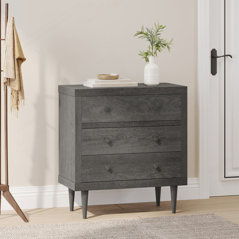 Commode 3 tiroirs L 31,25 po Lovelee, Érable gris