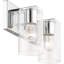 Superbe luminaire pour meuble-lavabo de 15 po avec abat-jour en verre transparent - luminaire pour salle de bain à 2 lumières.-2114674404