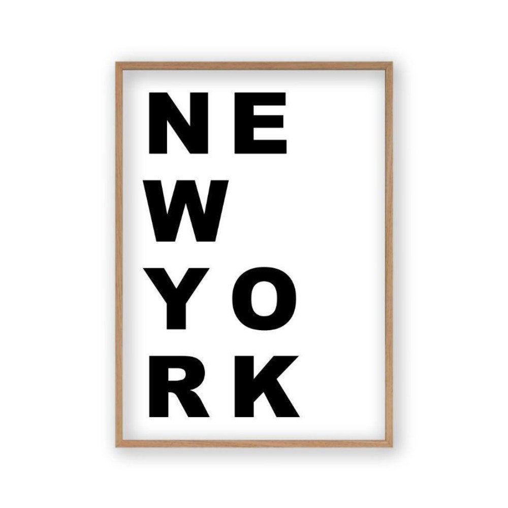 'New York' Textual Art