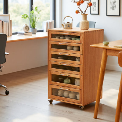 19.69" Wide 6-Drawer Mobile File Cabinet by Inbox Zero