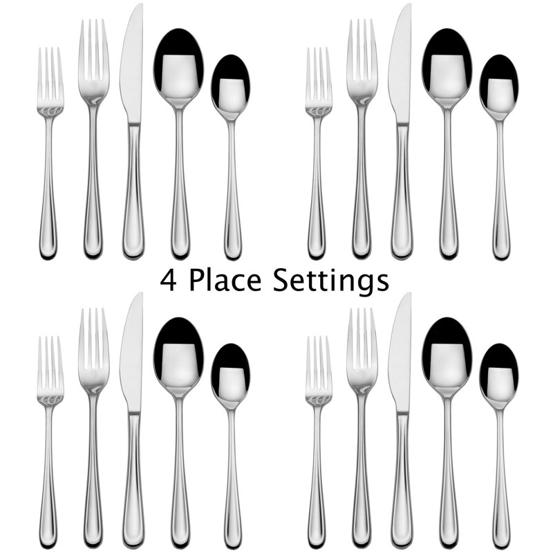 Olivia 20 Piece Flatware Set, Service for 4