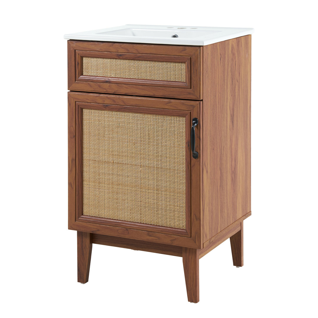 Javer 20'' Single Bathroom Vanity with Ceramic Top Jonathan Y Base