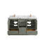 Meuble-lavabo double autoportant 60 po avec plateau en quartz Alys (option boutons)