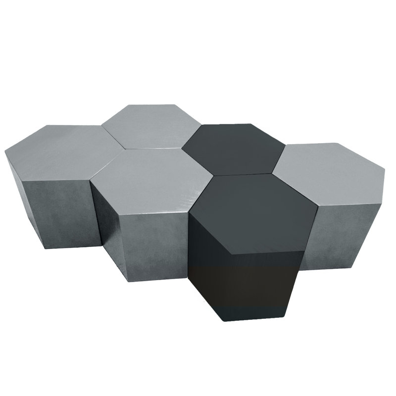 Coffee Table, 16" H x 40" L x 40" W, Matte Gray