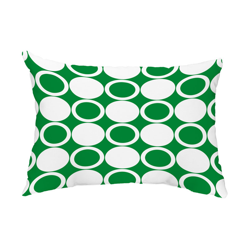 Housse de coussin d'extérieur et insert ModCircles, Vert / blanc