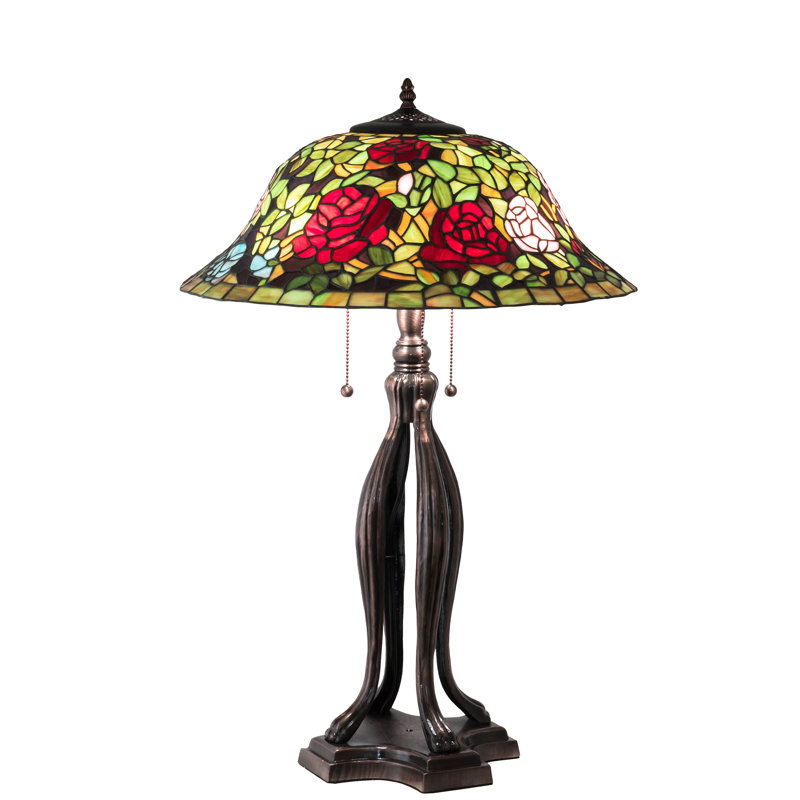 Meyda Tiffany & Stained Glass Table Lamp, 30" H x 20" W x 20" D