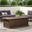 56'' Rectangular Propane Fire Pit, 50,000 . Brown Wood Finish. Lightweight Concrete, No Assembly, Transform Your Outdoor Mood Fireplace, Rectangular. Theme. Relax In Hideaway
