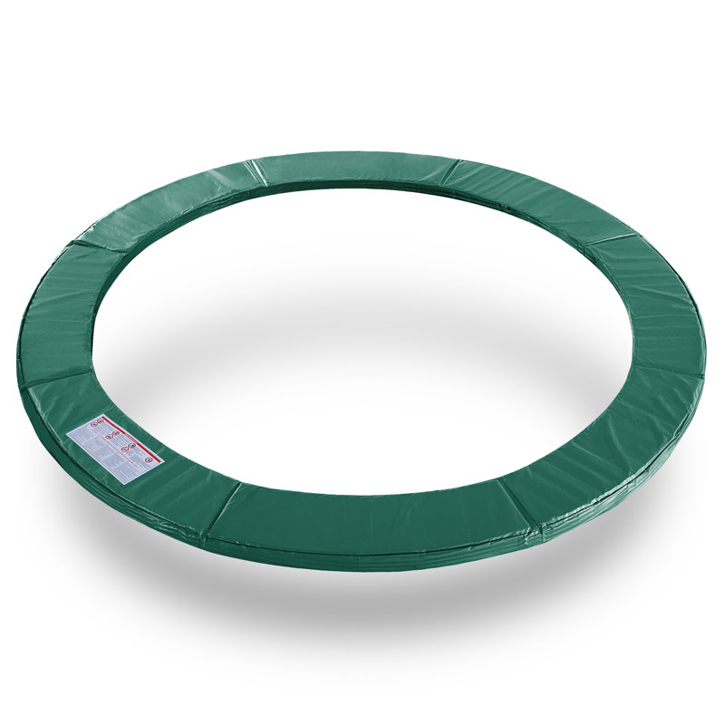 Coussin de cadre pour trampoline, coussin de cadre de protection rond imperméable, sans trou pour poteau, Vert foncé