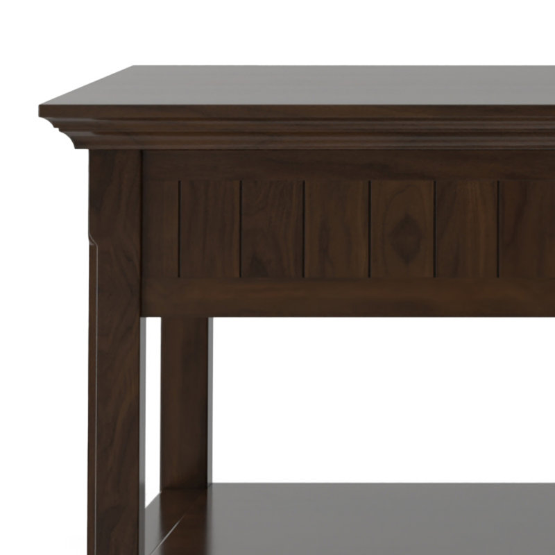Brunette Brown Wood Lift-Top Coffee Table with Storage
