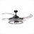 48" Retractable Blade Ceiling Fan with Light and Remote, Modern Fandelier Ceiling Fan, Patented Design Technology, Stronger Thicker Blades, Antique Black-1222627609