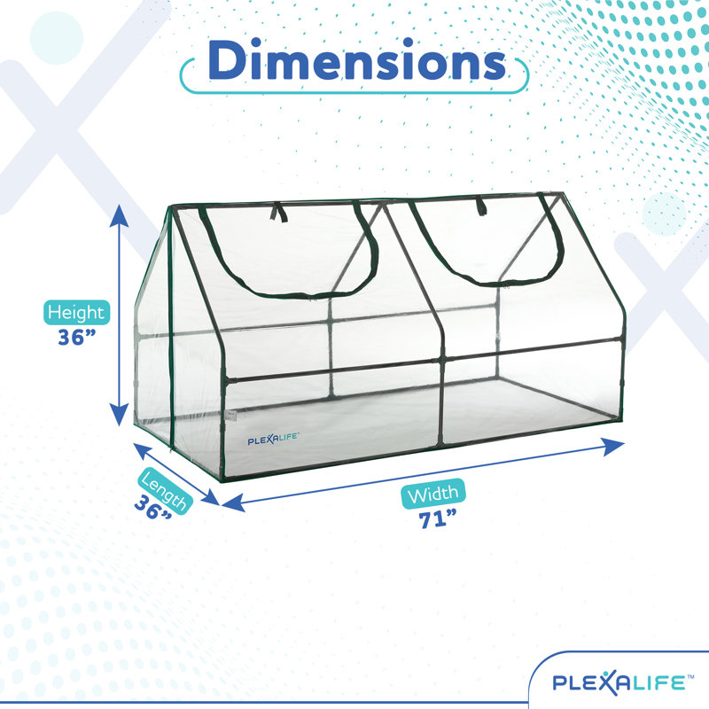 Plexalife Ultra Deluxe Compact Outdoor Seed Starter Greenhouse Cloche