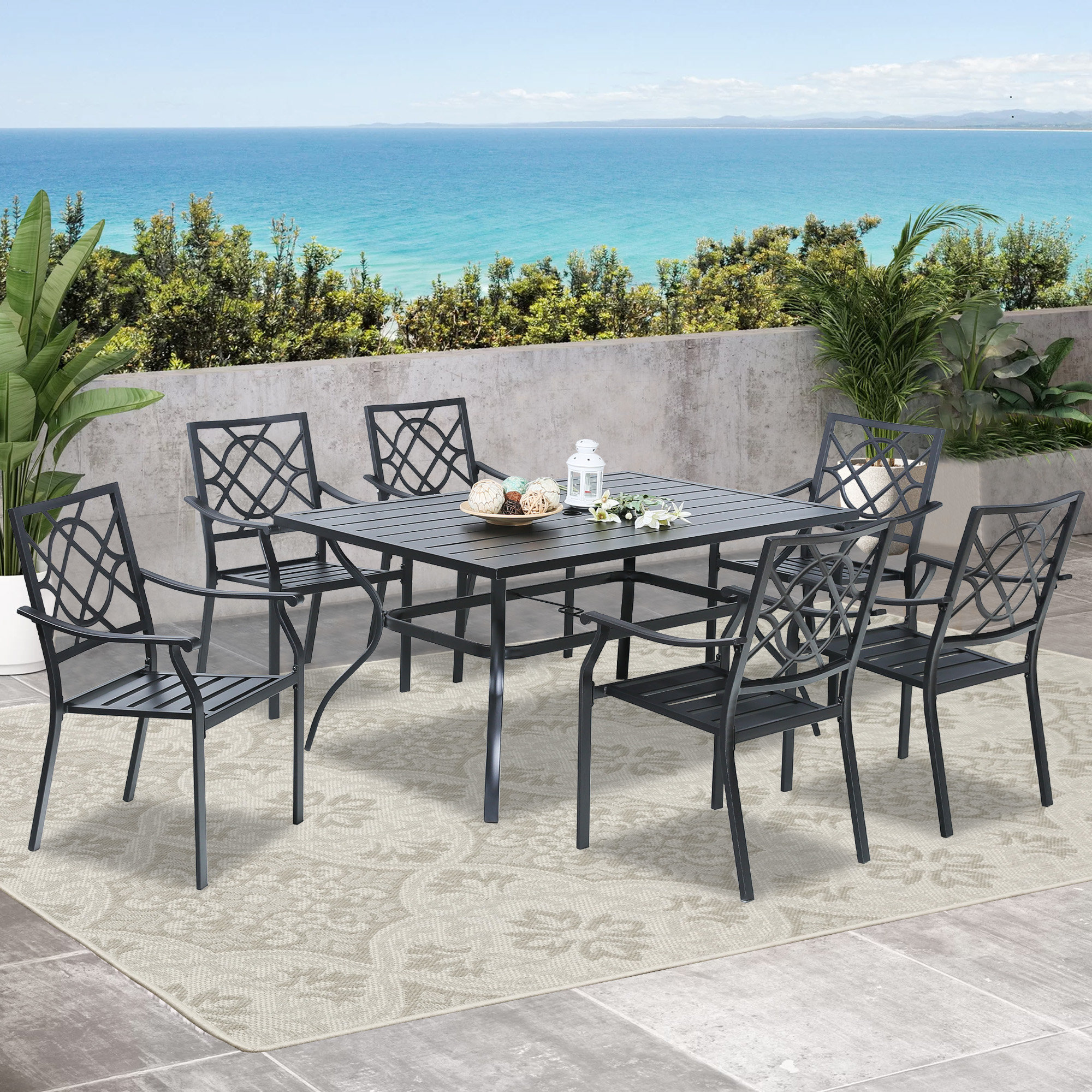 Walaka Nappe Ronde/rectangulaire Avec Trou Pour Parasol Et