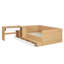 Lit plateforme double en bois avec 6 tiroirs, tablettes et coiffeuse-1794946507
