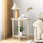 Table de bout ovale en bois massif-658417564