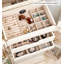 18 " W Solid Wood and Glass Jewelry Armoire