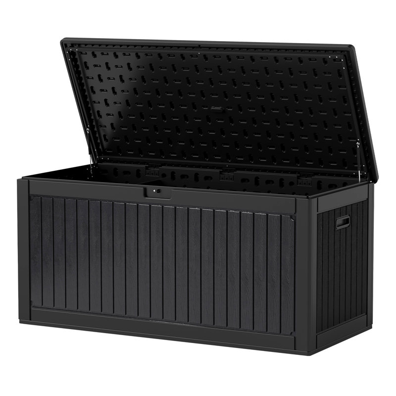 260 Gallon Resin Outdoor Deck Box, Black