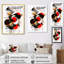 Symphonie abstraite rouge et noire IV-160358587-160358591