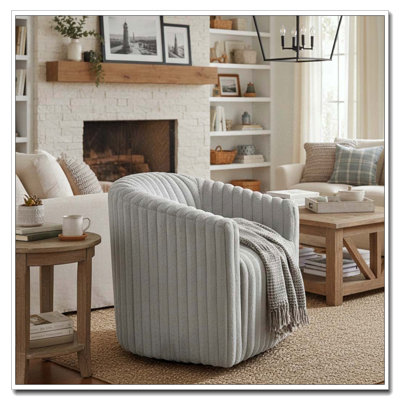 Fauteuil demi-tonneau pivotant Plush