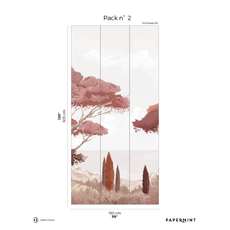 French Riviera Pack 2 Argenta, Emballage de deux, Rouge