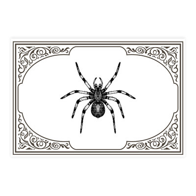 Halloween Placemats, Arachnid Opulence Disposable Cardstock Paper Table Mats For Dining, 8-Pk