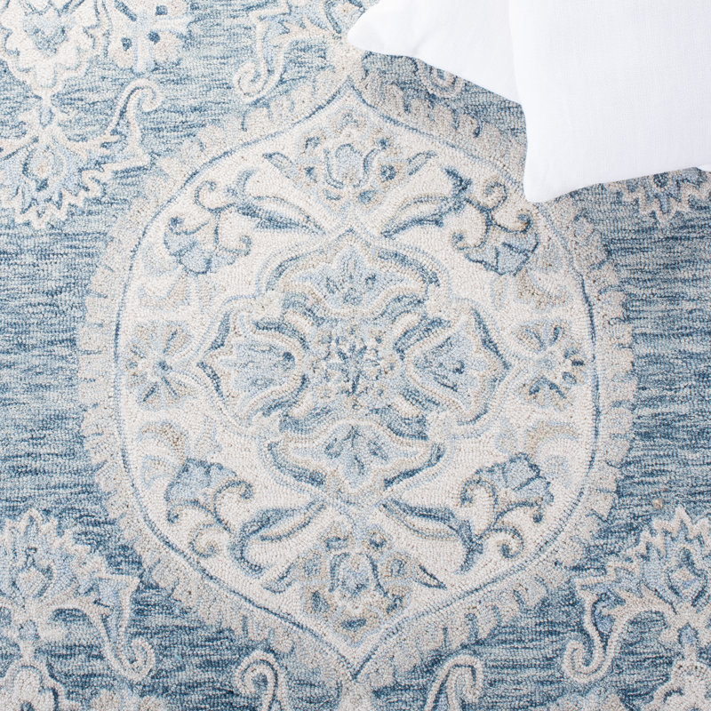 Lauren Ralph Lauren Lauren Ralph Lauren Hand Tufted Wool Damask Rug, Rectangle 8' x 10'