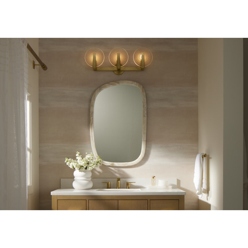 Hint Three-Light Sconce, Brushed Brass