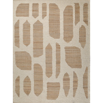 Pompano flatweave Wool/Jute Ivory/Beige Area Rug