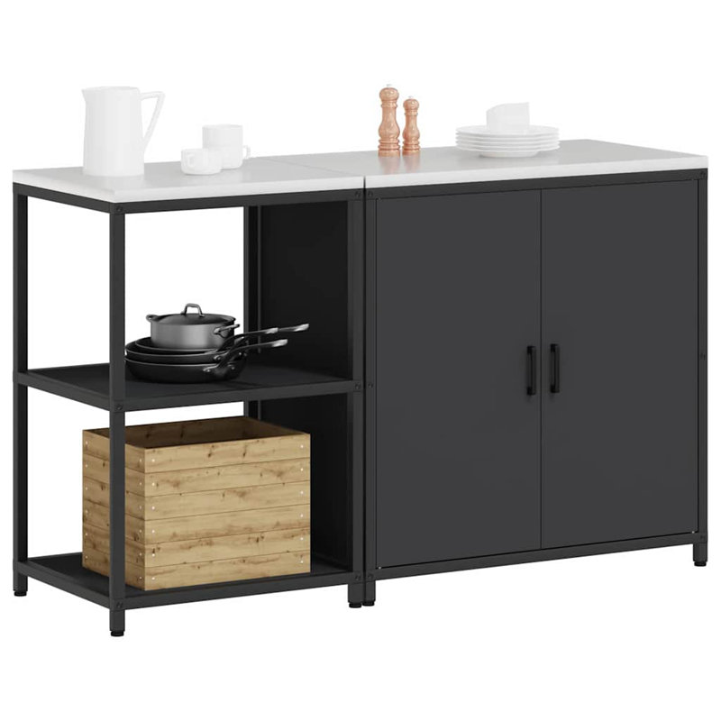 Kitchen Cabinet Set, Black