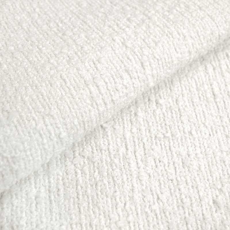 Mariza Upholstered Swivel Accent Chair, Classic Snow Boucle