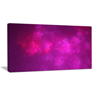 " Bright Pink Starry Fractal Sky "